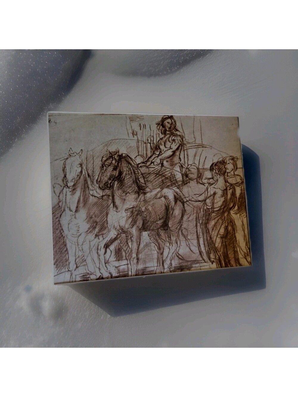 Hans Von Marées Art Print “Chariot”Circa 1880 Dimensions 9.25x8.5" Shorewood Pub